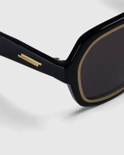 Bottega Veneta Rim Aviator Sunglasses- Sunglasses
