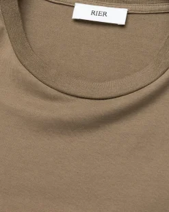 Rier Round Neck Long-Sleeve T-Shirt Castoro- Tops