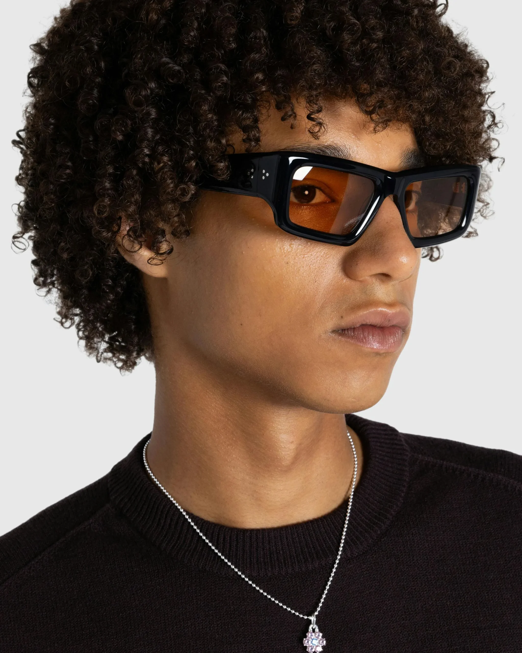 Port Tanger Sabea Black Acetate/Amber Lens- Sunglasses