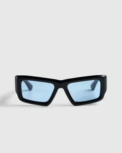 Port Tanger Sabea Black Acetate/Rif Blue Lens- Sunglasses