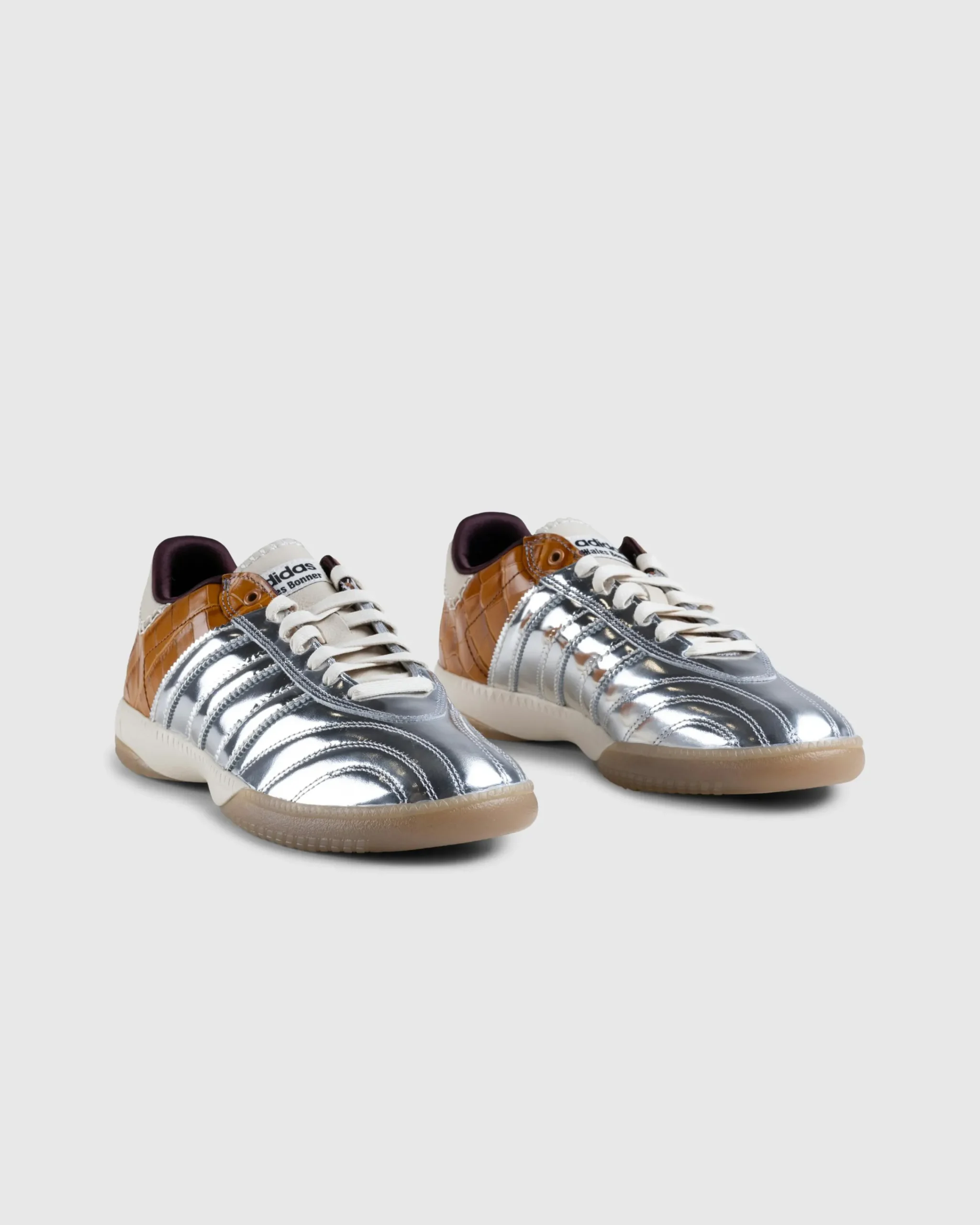 adidas Samba Metallic Silver/Brown/White- Sneakers