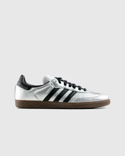 adidas Samba OG W Metallic Silver/Core Black/Gum- Sneakers
