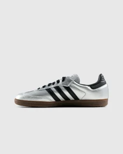 adidas Samba OG W Metallic Silver/Core Black/Gum- Sneakers