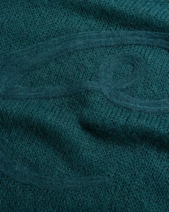 Café de Flore Script Sweater Vest Green- Knitwear