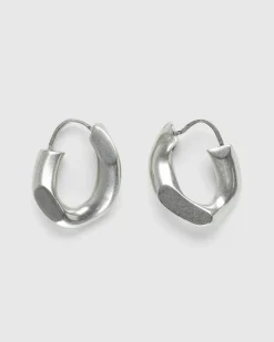 Maison Margiela Semi-Polished Earrings Silver- Jewelry