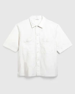 Lemaire Short-Sleeve Pyjama Shirt Pale Mastic- Shirts