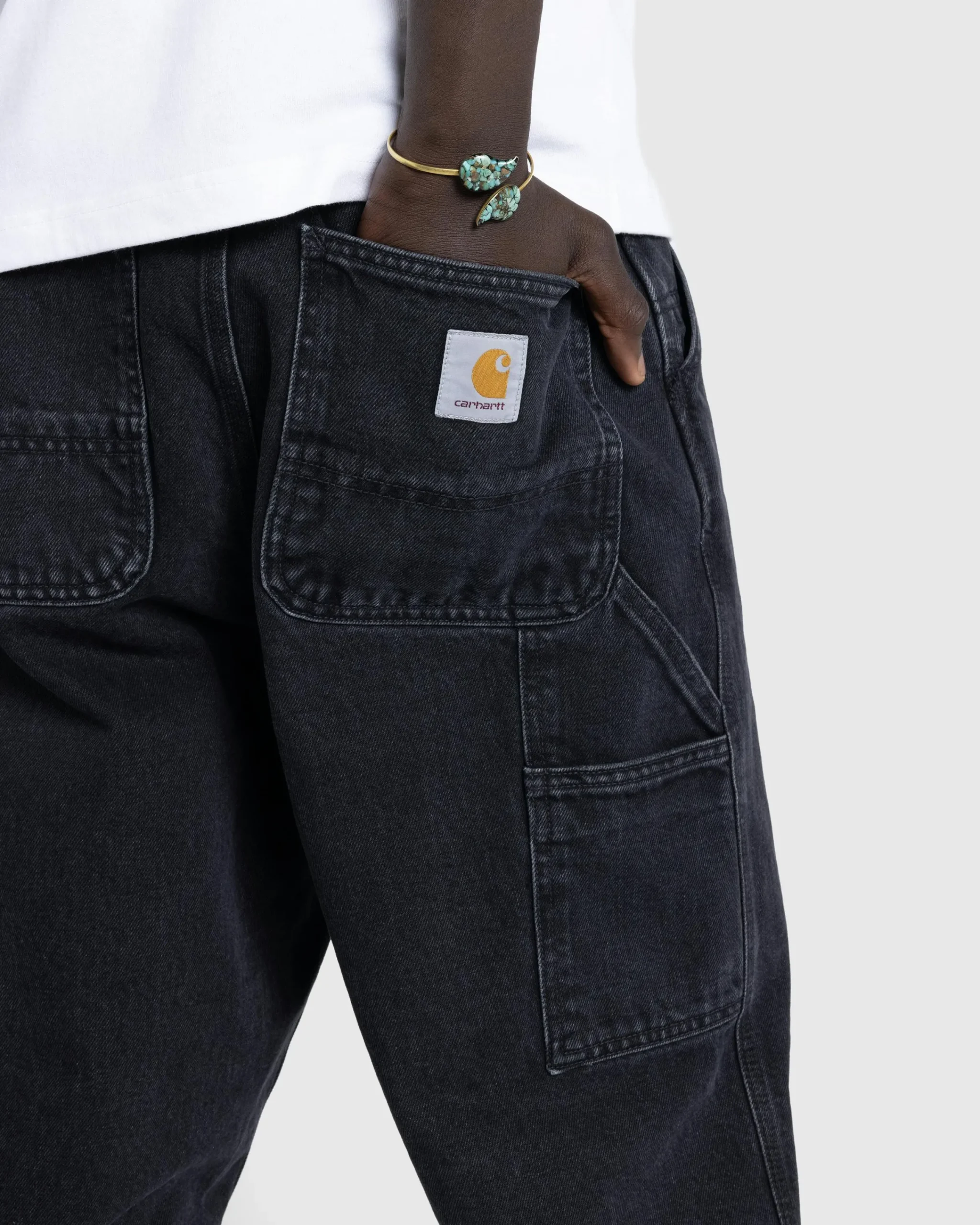 Carhartt WIP Single Knee Pant Black/Stone Washed- Pants