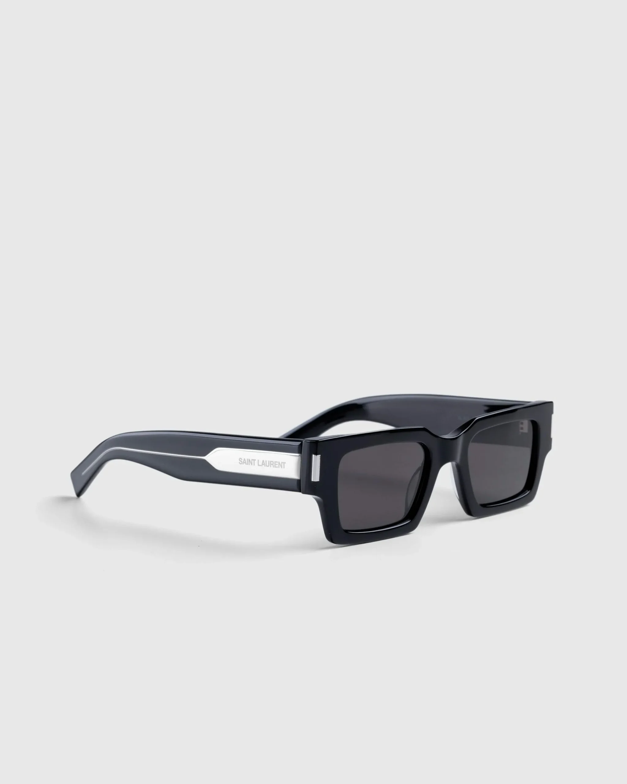 Saint Laurent SL 572 Square Frame Sunglasses Black/Crystal- Sunglasses