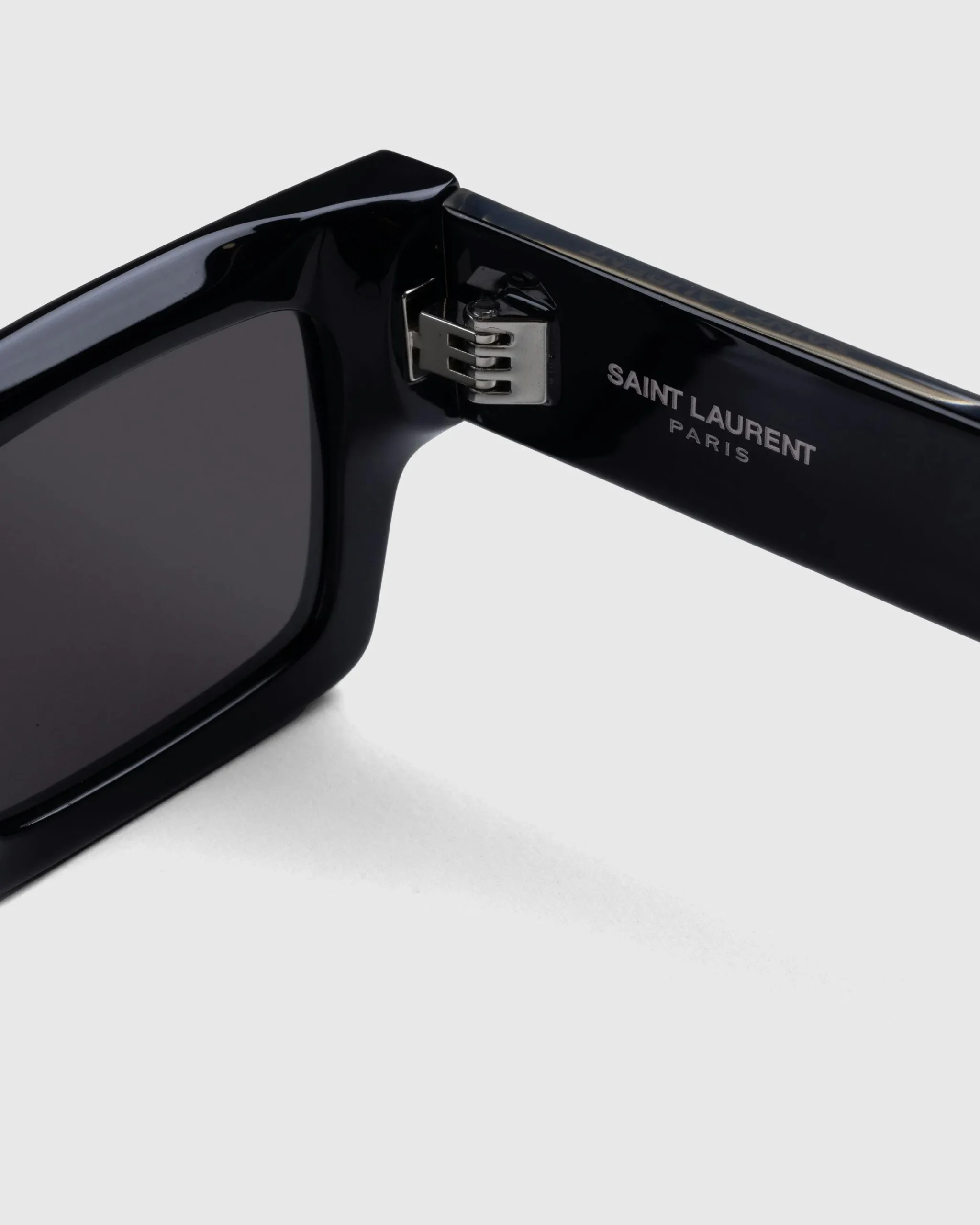 Saint Laurent SL 572 Square Frame Sunglasses Black/Crystal- Sunglasses