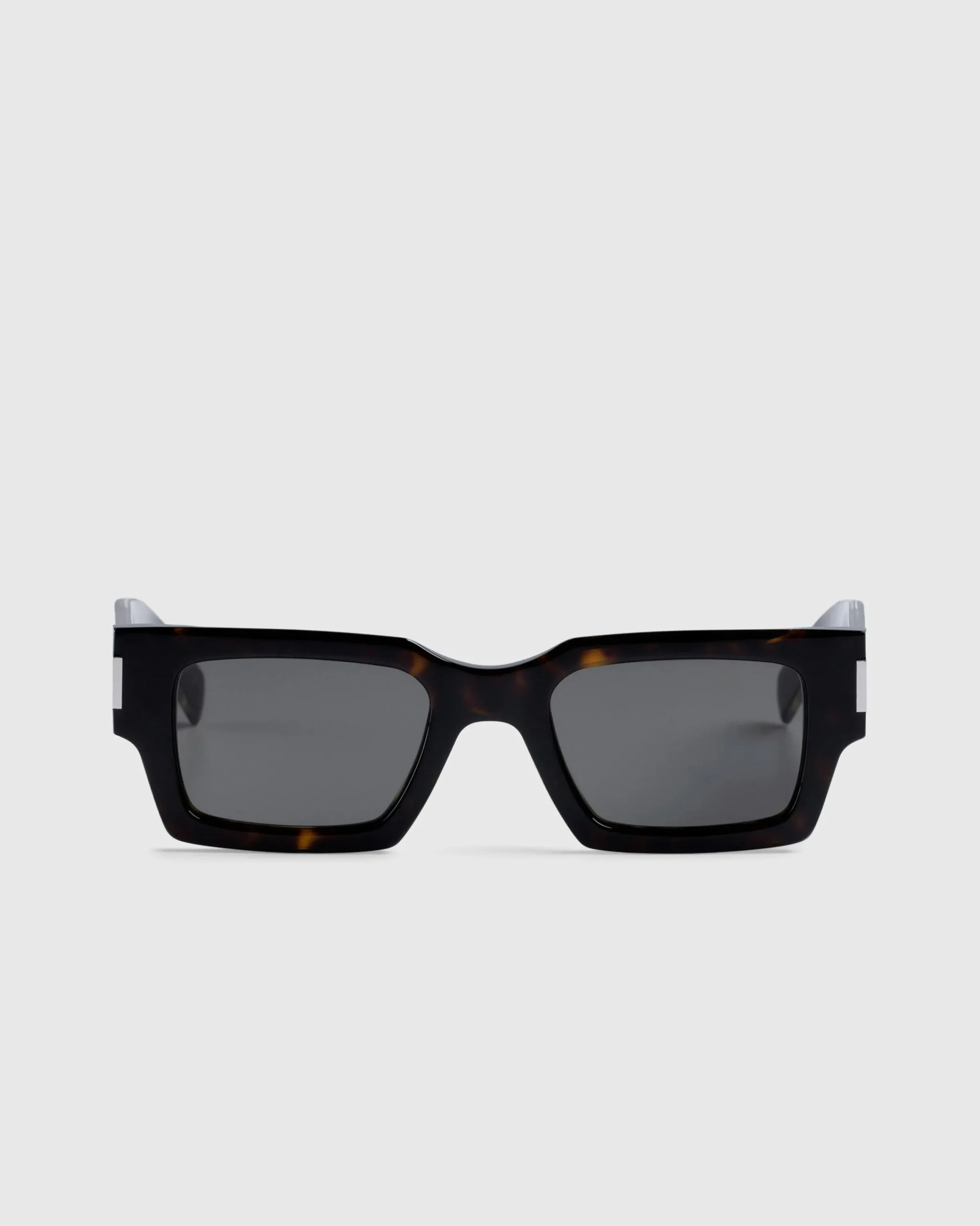 Saint Laurent SL 572 Square Frame Sunglasses Havana/Crystal/Grey- Sunglasses