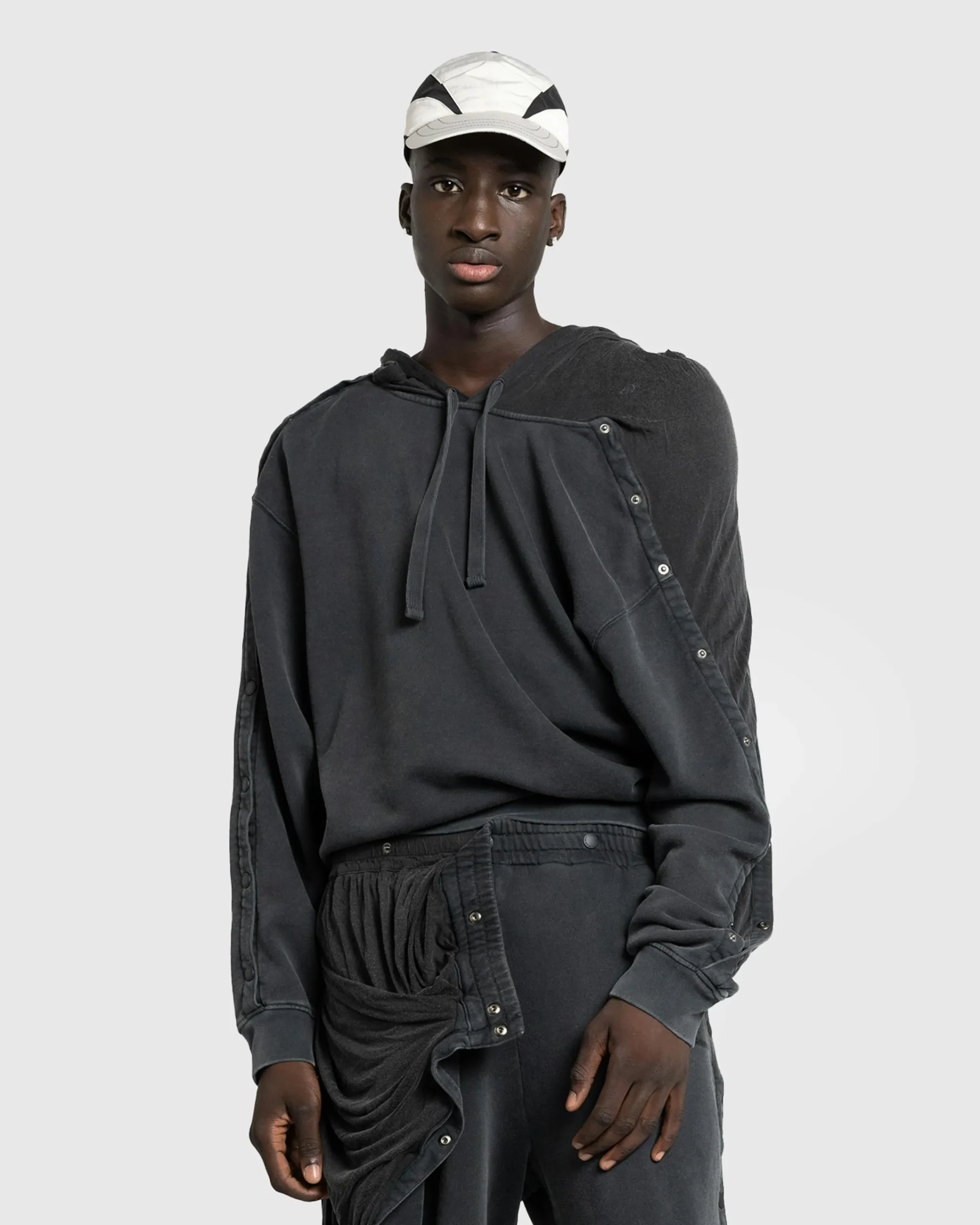 Y/Project Snap Insert Hoodie Vintage Black- Sweats
