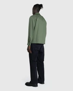 Lemaire Soft Military Overshirt Smoky Green- Shirts