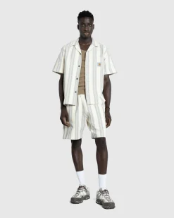 Highsnobiety S/S Dodson Shirt Dodson Stripe Natural- Shirts