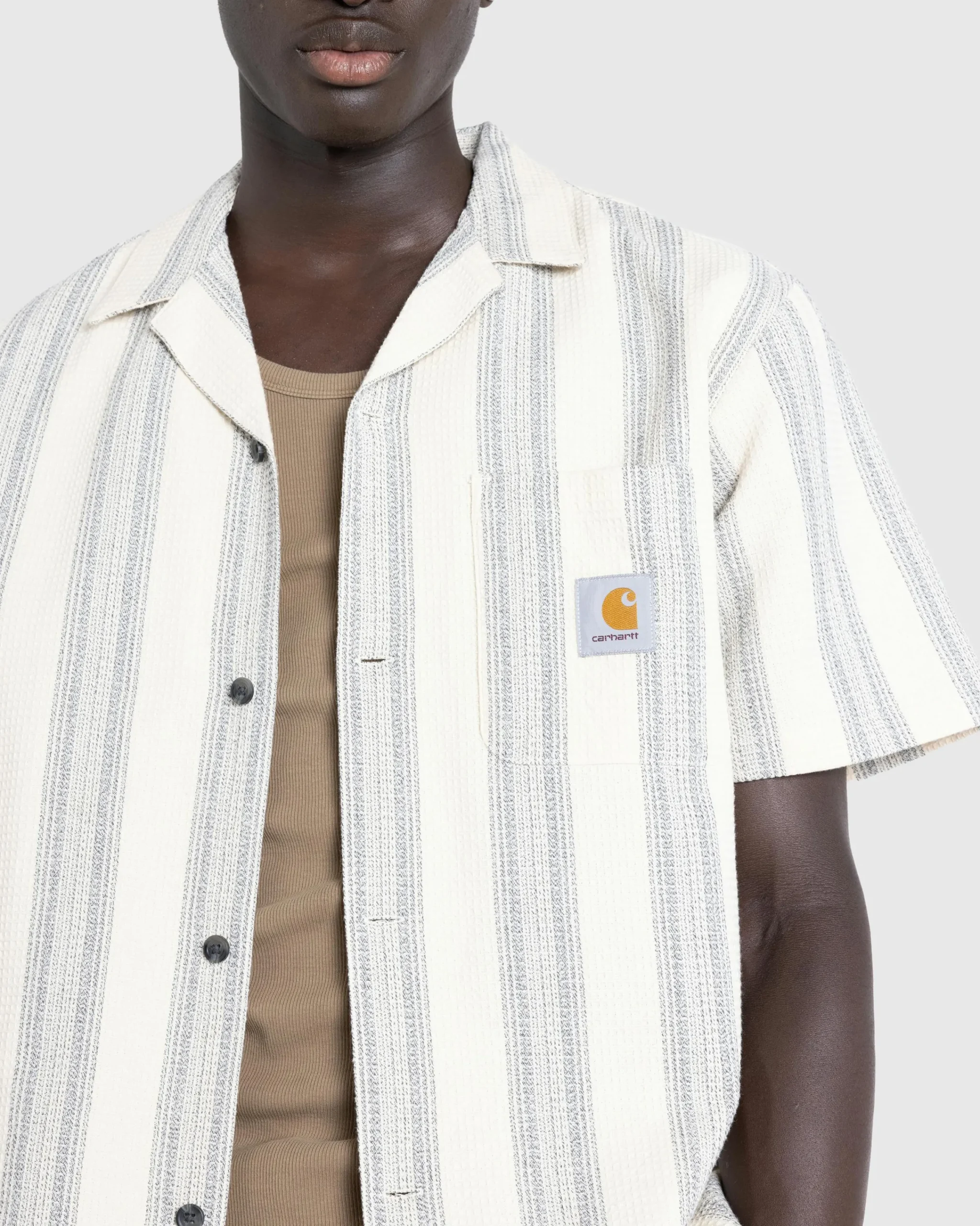 Highsnobiety S/S Dodson Shirt Dodson Stripe Natural- Shirts