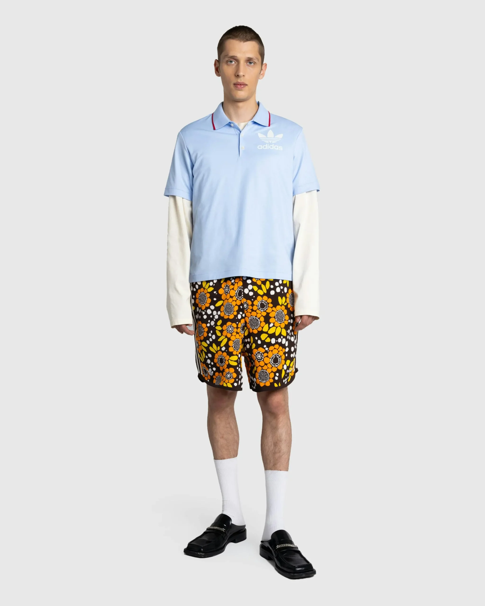 adidas S/S Polo Glow Blue- Tops