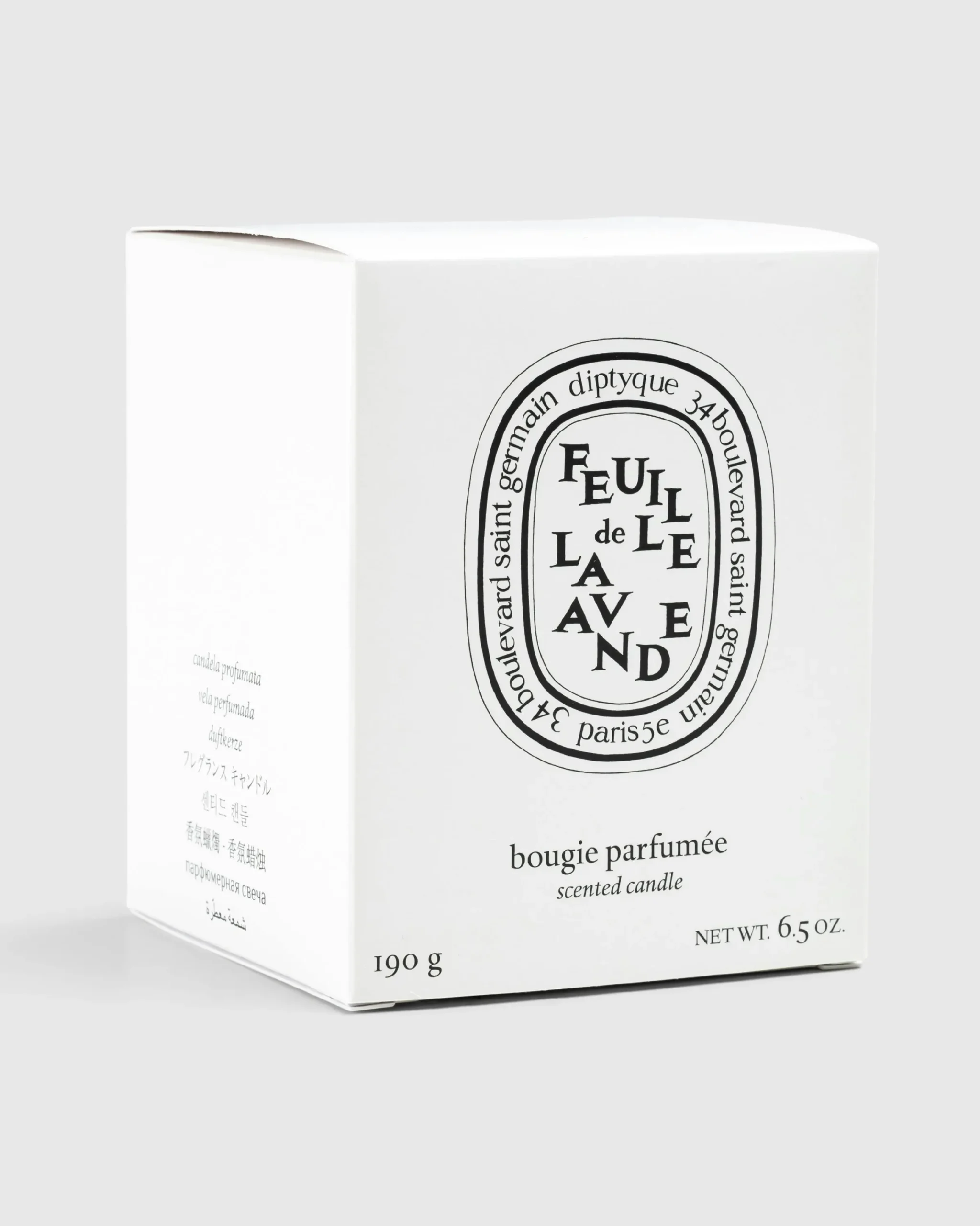 Diptyque Standard Candle Feuille de Lavande 190g- Candles & Fragrances