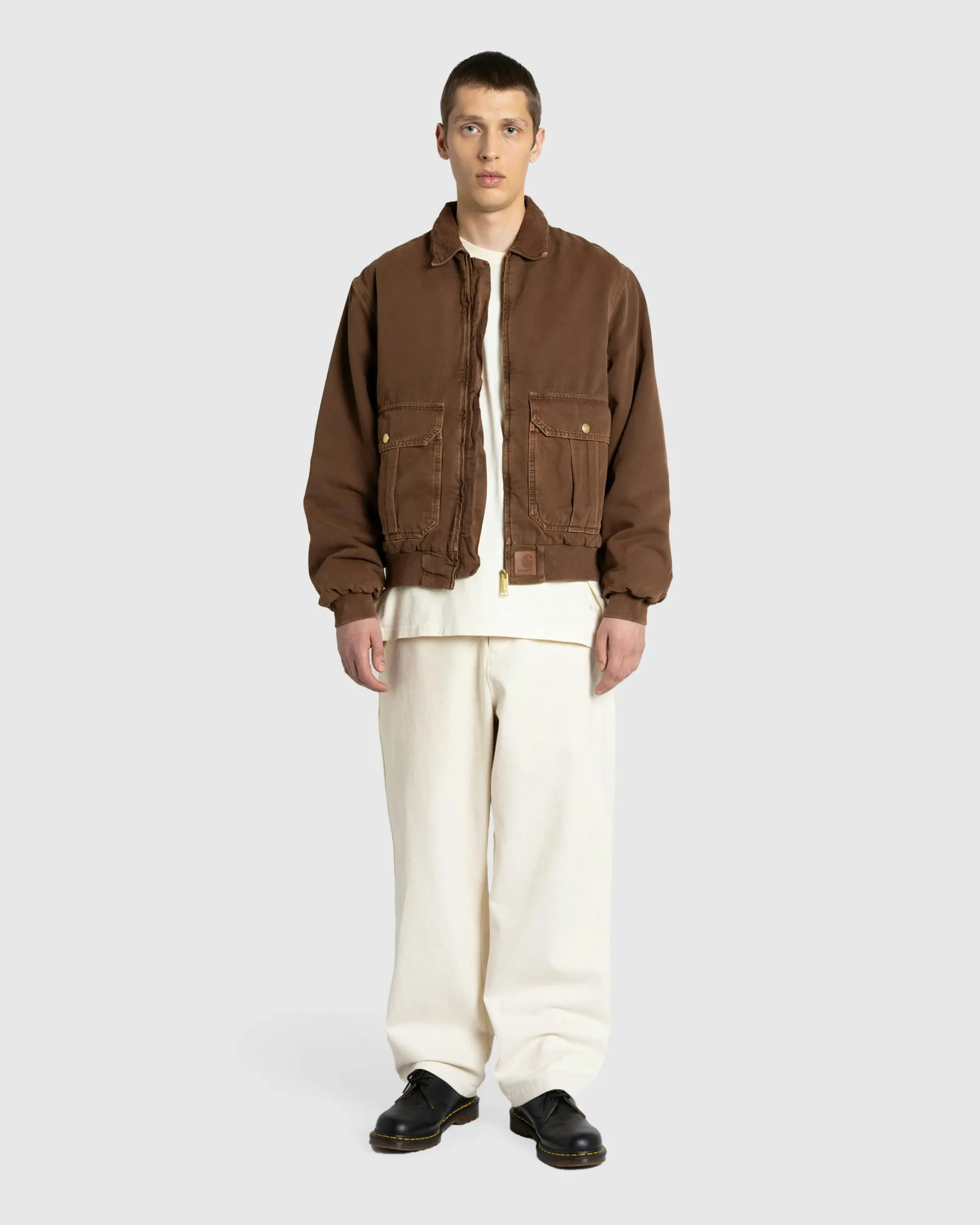 Carhartt WIP Stanton Jacket Chocolate / Chocolate /Stone Dyed- Outerwear