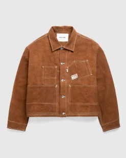 Story mfg. Station Jacket Brown Wonky-Wear- Outerwear