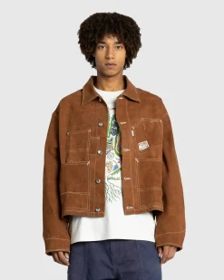 Story mfg. Station Jacket Brown Wonky-Wear- Outerwear