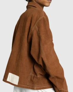 Story mfg. Station Jacket Brown Wonky-Wear- Outerwear
