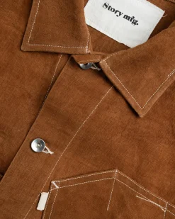 Story mfg. Station Jacket Brown Wonky-Wear- Outerwear