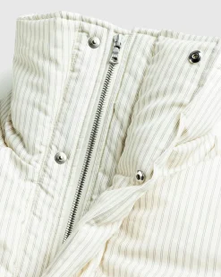 Tekla Stripe Down Jacket Snow Stripes- Outerwear