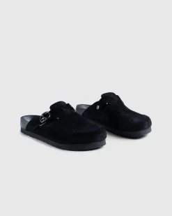 Needles Suede Clog Sandal Black- Shoes