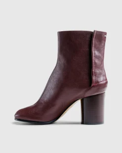 Maison Margiela Tabi Ankle Boots Deep Red- Boots