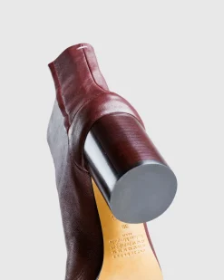 Maison Margiela Tabi Ankle Boots Deep Red- Boots