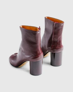 Maison Margiela Tabi Ankle Boots Deep Red- Boots