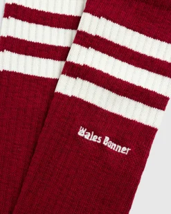 adidas Three Stripes Sock Burgundy/White- Socks
