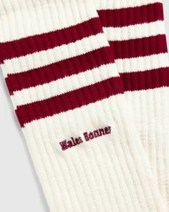 adidas Three Stripes Sock Burgundy/White- Socks