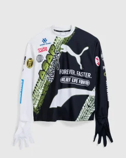 Puma Tire Glove Long-Sleeve White- Tops