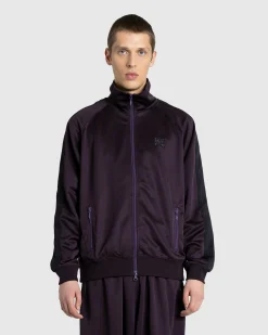 Needles Track Jacket Poly Smooth Dark Purple- Outerwear