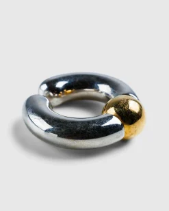 Jean Paul Gaultier Tube Ear Cuff Silver/Gold- Jewelry