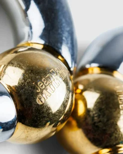 Jean Paul Gaultier Tube Earrings Silver/Gold- Jewelry