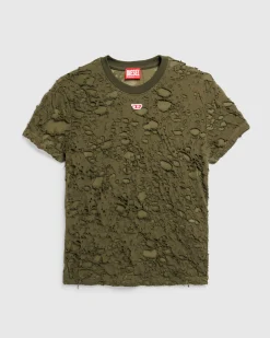 Diesel T-Uncutie-Long-P2 Top Olive Night- Tops