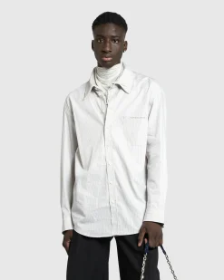 Y/Project Turtleneck Shirt Beige Check- Knitwear