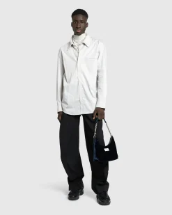 Y/Project Turtleneck Shirt Beige Check- Knitwear