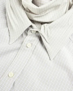 Y/Project Turtleneck Shirt Beige Check- Knitwear
