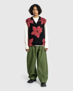 J.W. Anderson Twisted Seam Trousers Dark Green- Pants