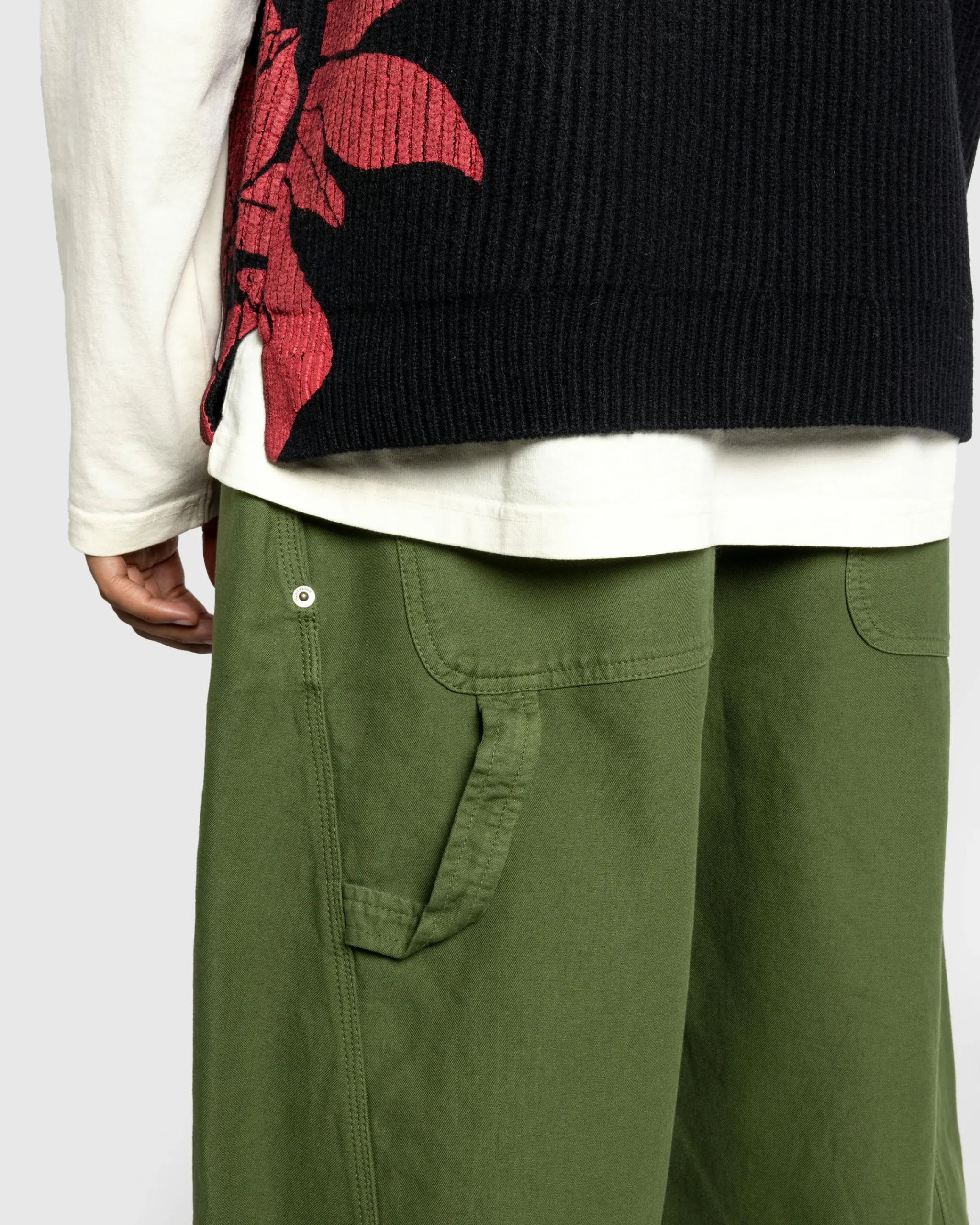 J.W. Anderson Twisted Seam Trousers Dark Green- Pants