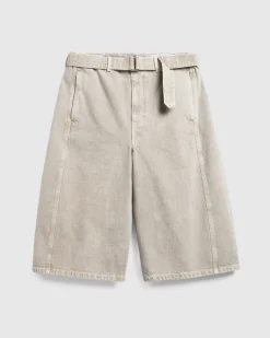 Lemaire Twisted Short Denim Snow Beige- Shorts