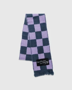 Stockholm Surfboard Club Umi Scarf Purple Check- Scarves