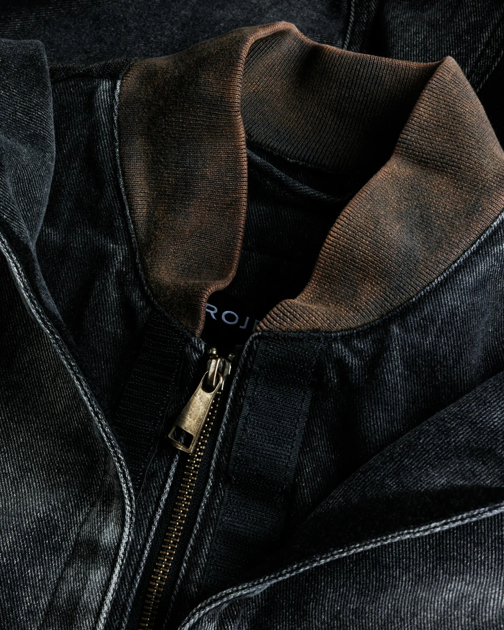 Y/Project Velcro Denim Jacket Black Vertical Whiskers- Outerwear
