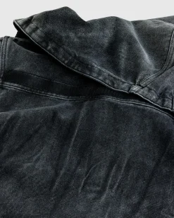 Y/Project Velcro Denim Jacket Black Vertical Whiskers- Outerwear
