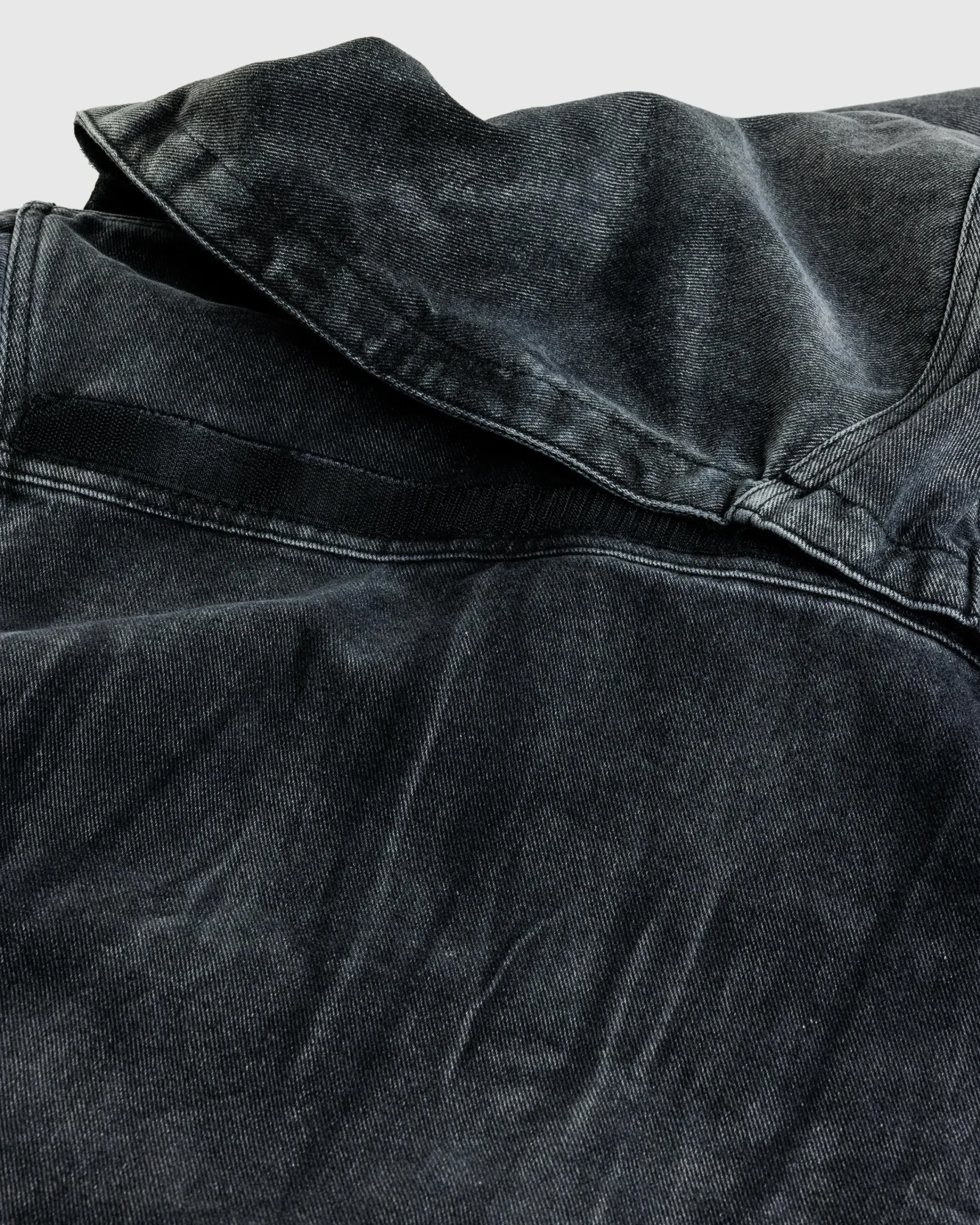 Y/Project Velcro Denim Jacket Black Vertical Whiskers- Outerwear