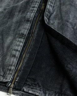 Y/Project Velcro Denim Jacket Black Vertical Whiskers- Outerwear