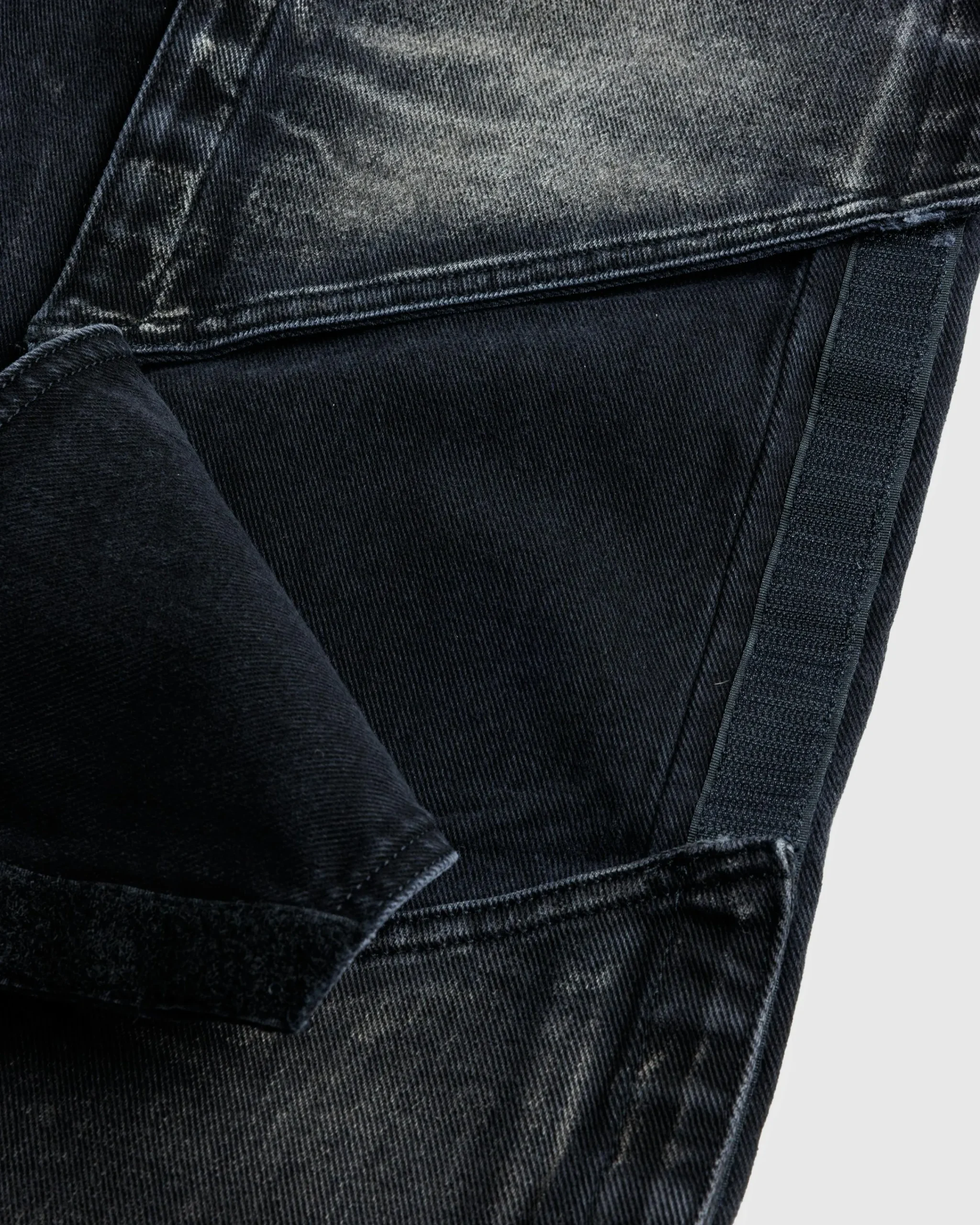 Y/Project Velcro Multi Panel Jeans Faded Black- Pants