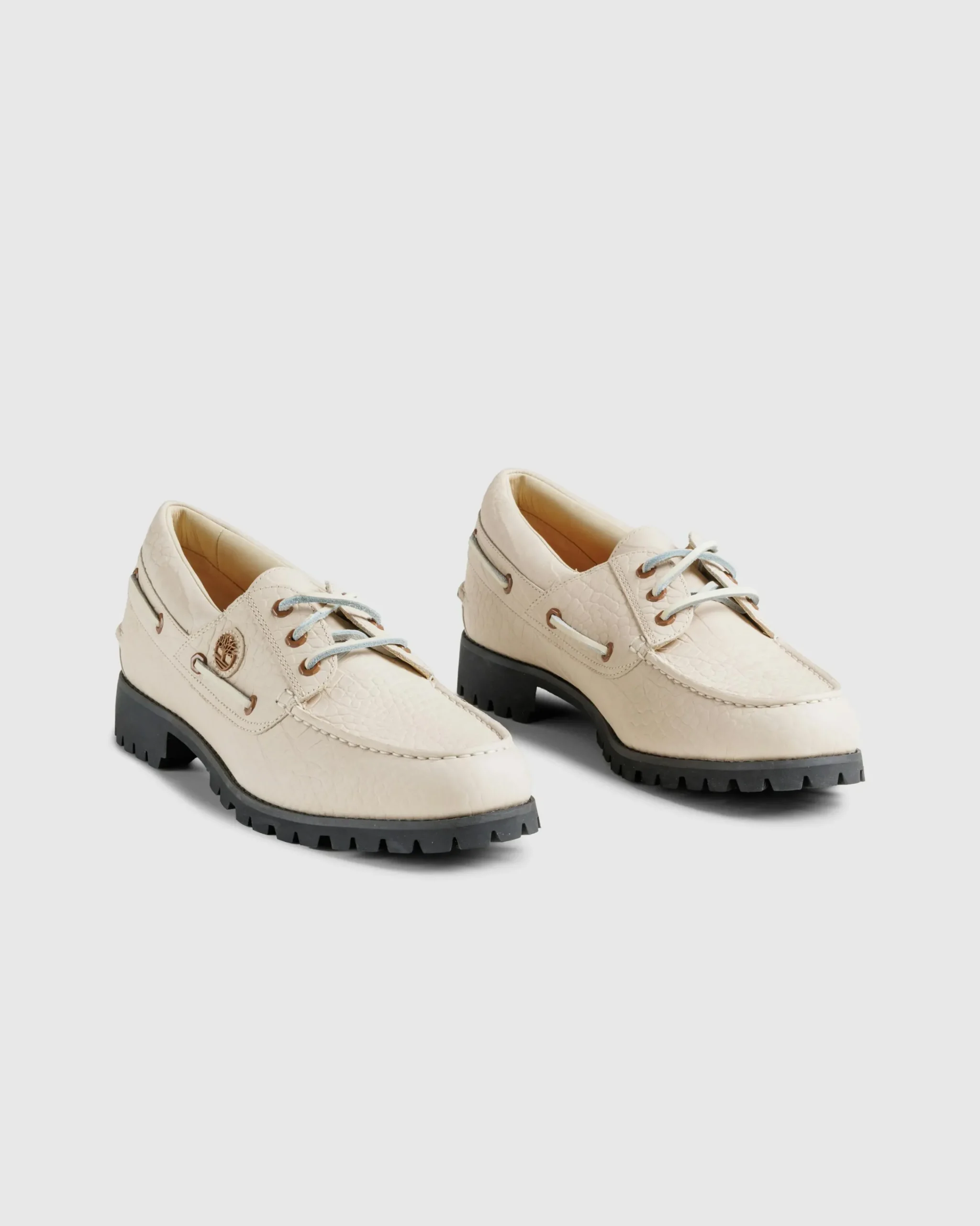 Timberland Vibram Boat Shoe Light Beige Full Grain- Shoes